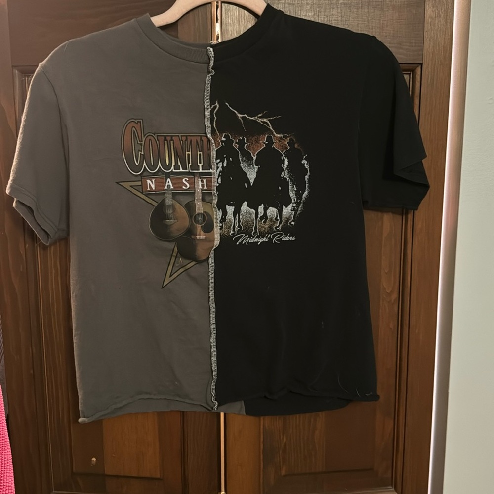 American highway split hem cropped tee